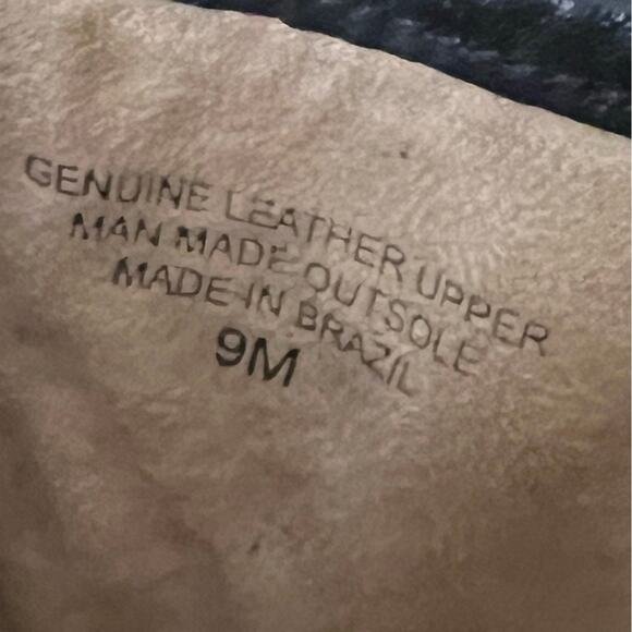 Talbots Woven Leather Mules Sz 9 Black Made in Brazil Preppy Minimalist Boho - Picture 3 of 5